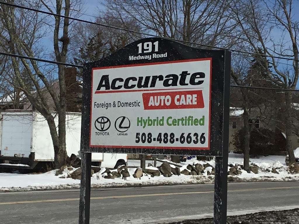 Accurate Auto Care | 191 Medway Rd, Milford, MA 01757, USA | Phone: (508) 488-6636