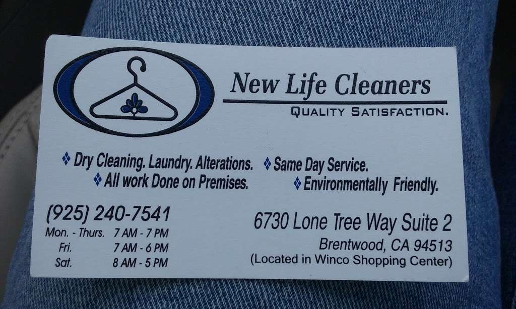 New Life Cleaners | 6730 Lone Tree Way #2, Brentwood, CA 94513 | Phone: (925) 240-7541