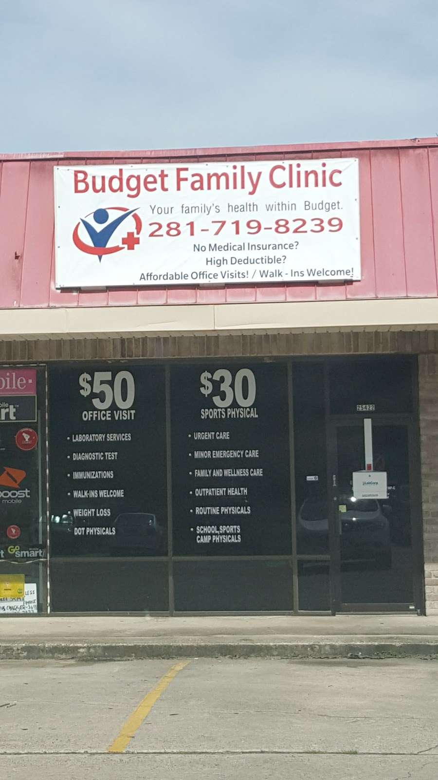 Budget Family Clinic | 25422 Aldine Westfield Rd, Spring, TX 77373, USA | Phone: (281) 719-8239