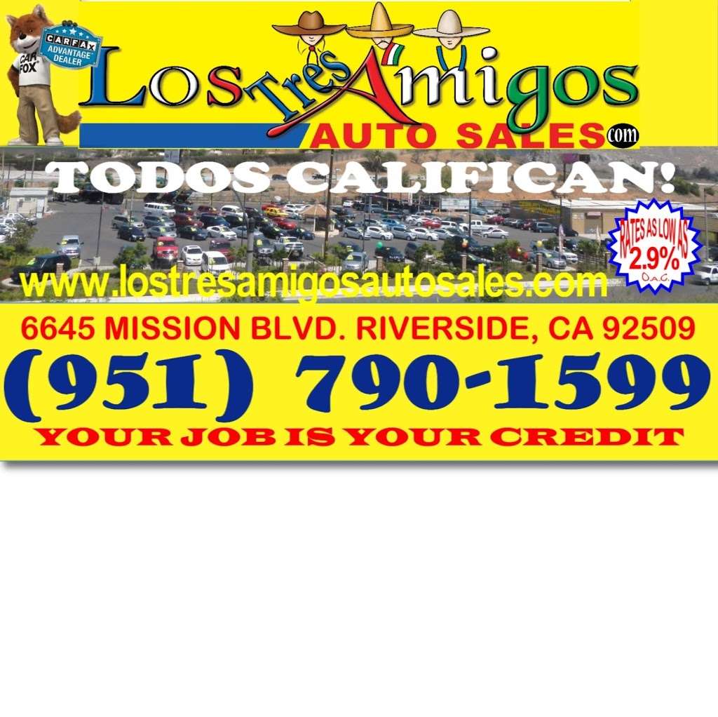 Los Tres Amigos Auto Sales | 6645 Mission Boulevard, Riverside, CA 92509, USA | Phone: (951) 790-1599