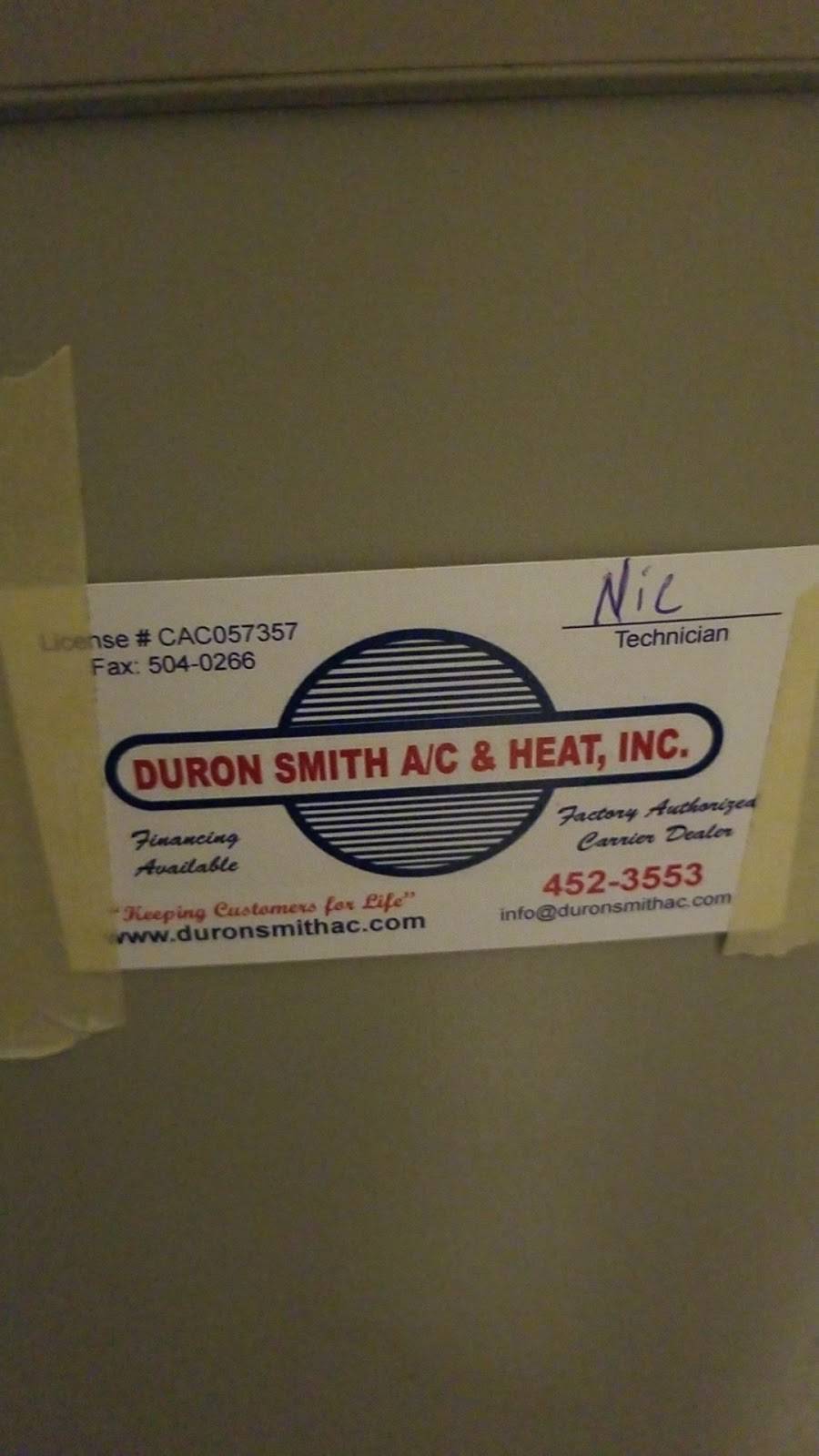 Duron Smith A/C & Heat | 7285 Waelti Dr unit a 8-9, Melbourne, FL 32940, USA | Phone: (321) 452-3553