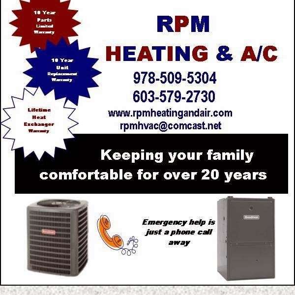 RPM Heating & A/C | 17 Yarmouth Dr, Nashua, NH 03062, USA | Phone: (978) 509-5304