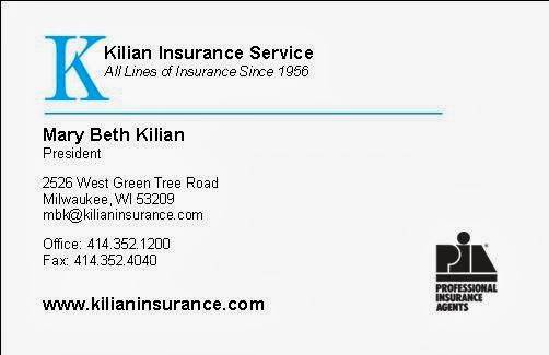 Kilian Insurance Service | 2526 W Green Tree Rd, Glendale, WI 53209, USA | Phone: (414) 352-1200