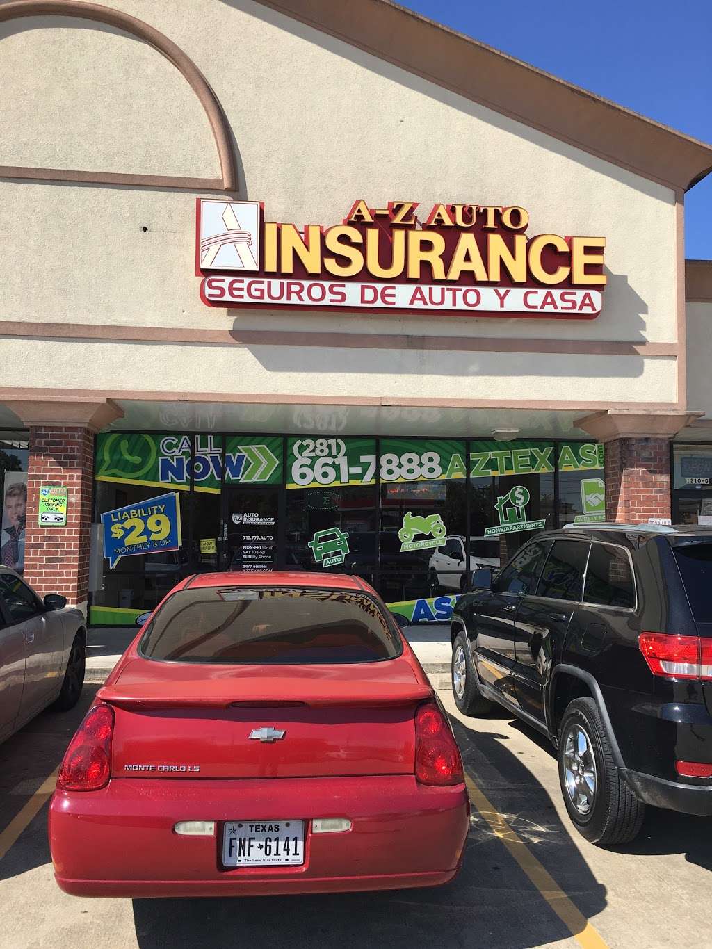 A-Z Insurance Agency | 1210 West Road, Houston, TX 77038 | Phone: (281) 661-7888