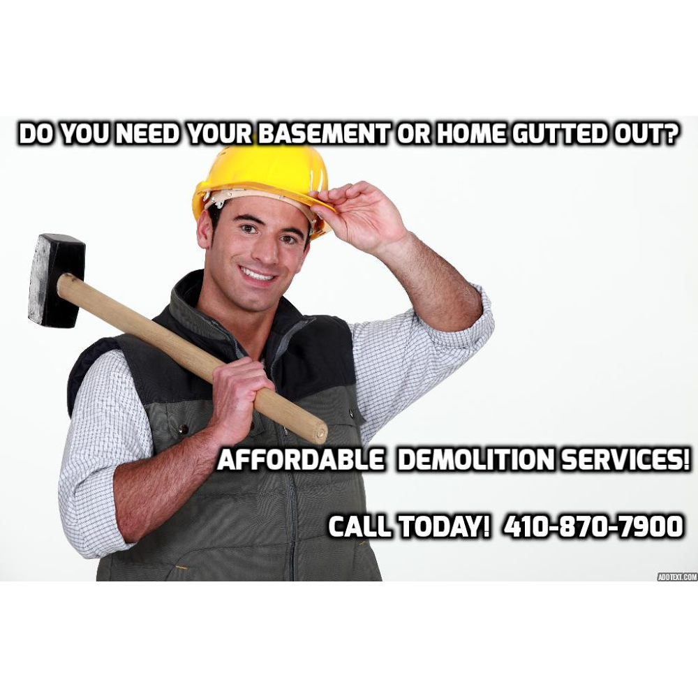 Demolition Baltimore Pros | 9752 Deltom Ct, Parkville, MD 21234, USA | Phone: (410) 870-7900