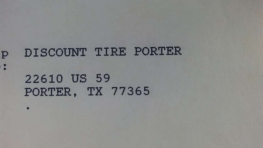 Discount Tire | 22610 US-59, Porter, TX 77365, USA | Phone: (832) 432-6050