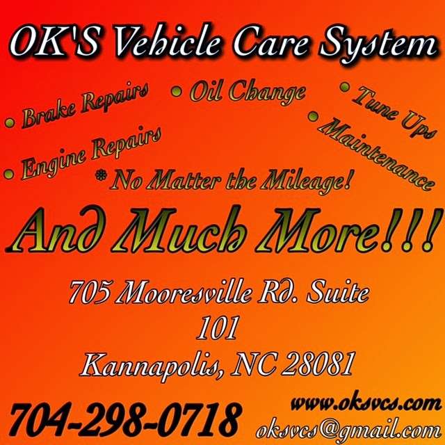 Oks Vehicle Care System | 705 Mooresville Rd #101, Kannapolis, NC 28081, USA | Phone: (704) 298-0718