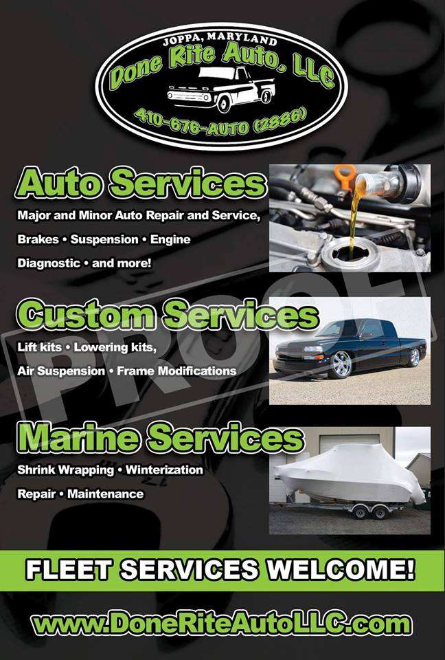 Done Rite Auto, LLC | 1108 S Mountain Rd, Joppa, MD 21085 | Phone: (410) 676-2886