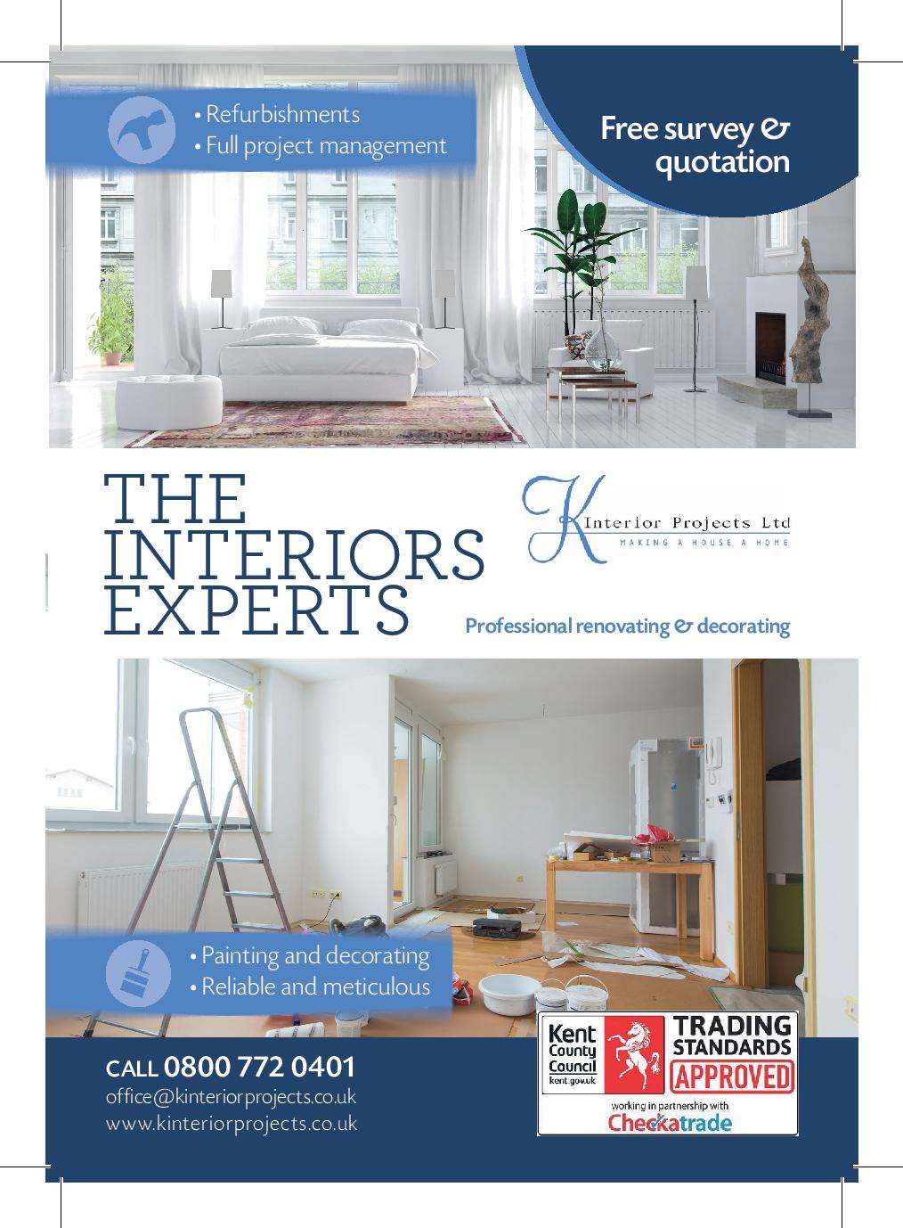 K Interior Projects Ltd | 53 Keats Rd, West Malling, Aylesford ME20 6TR, UK | Phone: 0800 772 0401