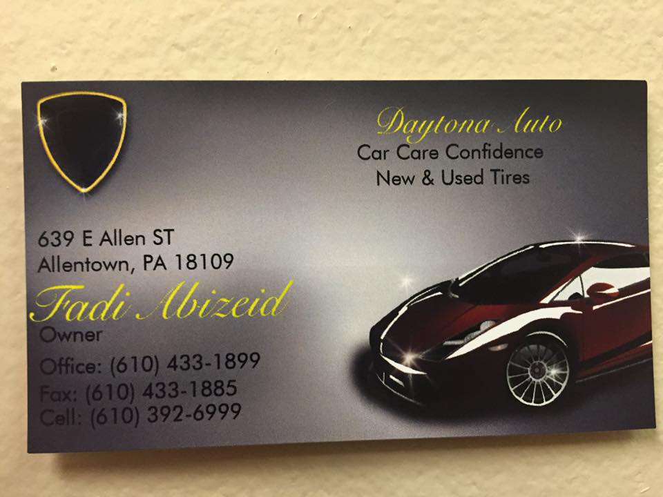 Daytona Auto | 639 E Allen St, Allentown, PA 18109, USA | Phone: (610) 433-1899