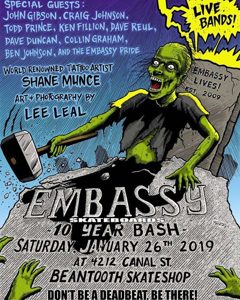 Embassy Skateboards | 4212 Canal St, Houston, TX 77003, USA | Phone: (832) 651-0373