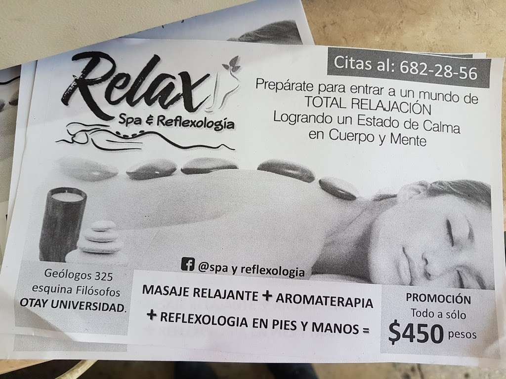 Relax Spa y Reflexología | De Los Geólogos 325, Universidadotay, 22427 Tijuana, B.C., Mexico | Phone: 664 682 2856