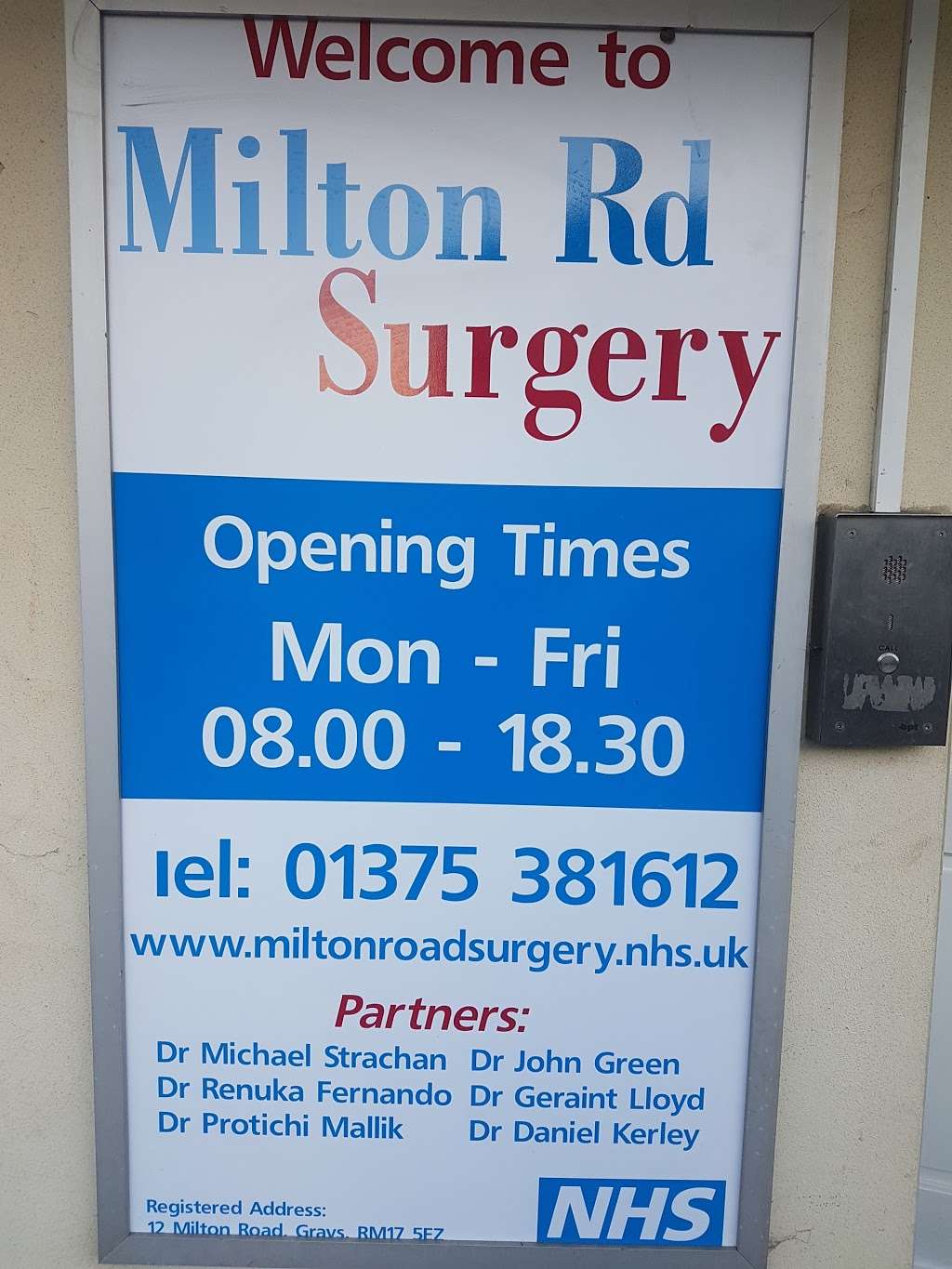 Milton Road Surgery | 12 Milton Rd, Grays RM17 5EZ, UK | Phone: 01375 381612