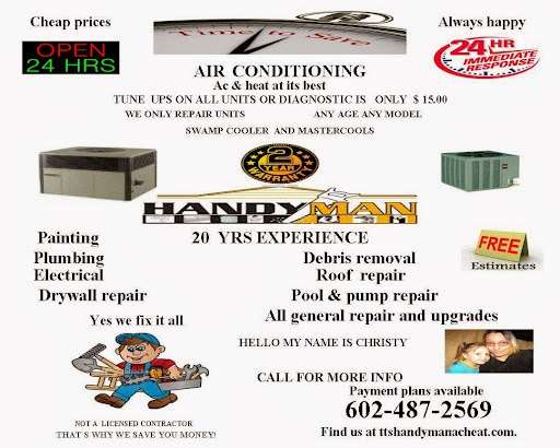 TIME TO SAVE AIR CONDITIONING HEATING HANDYMAN | 3831 W Dalphin Rd, Phoenix, AZ 85051, USA | Phone: (602) 487-2569