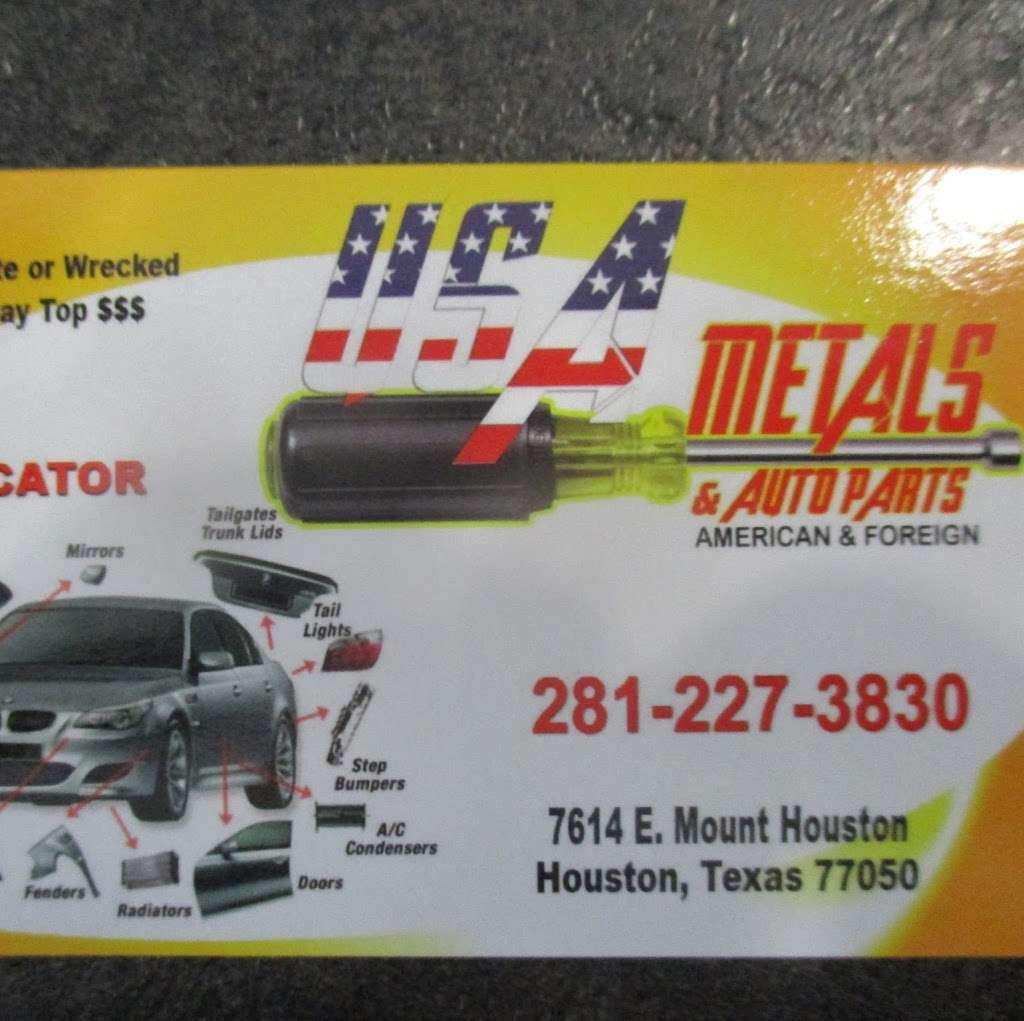 USA METALS & AUTO PARTS | 7614 E Mt Houston Rd, Houston, TX 77050, USA | Phone: (281) 227-3830