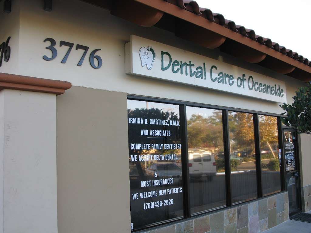 Dental Care of Oceanside: Martinez Irmina B DDS | 3776 Mission Ave # 138, Oceanside, CA 92058, USA | Phone: (760) 439-2626