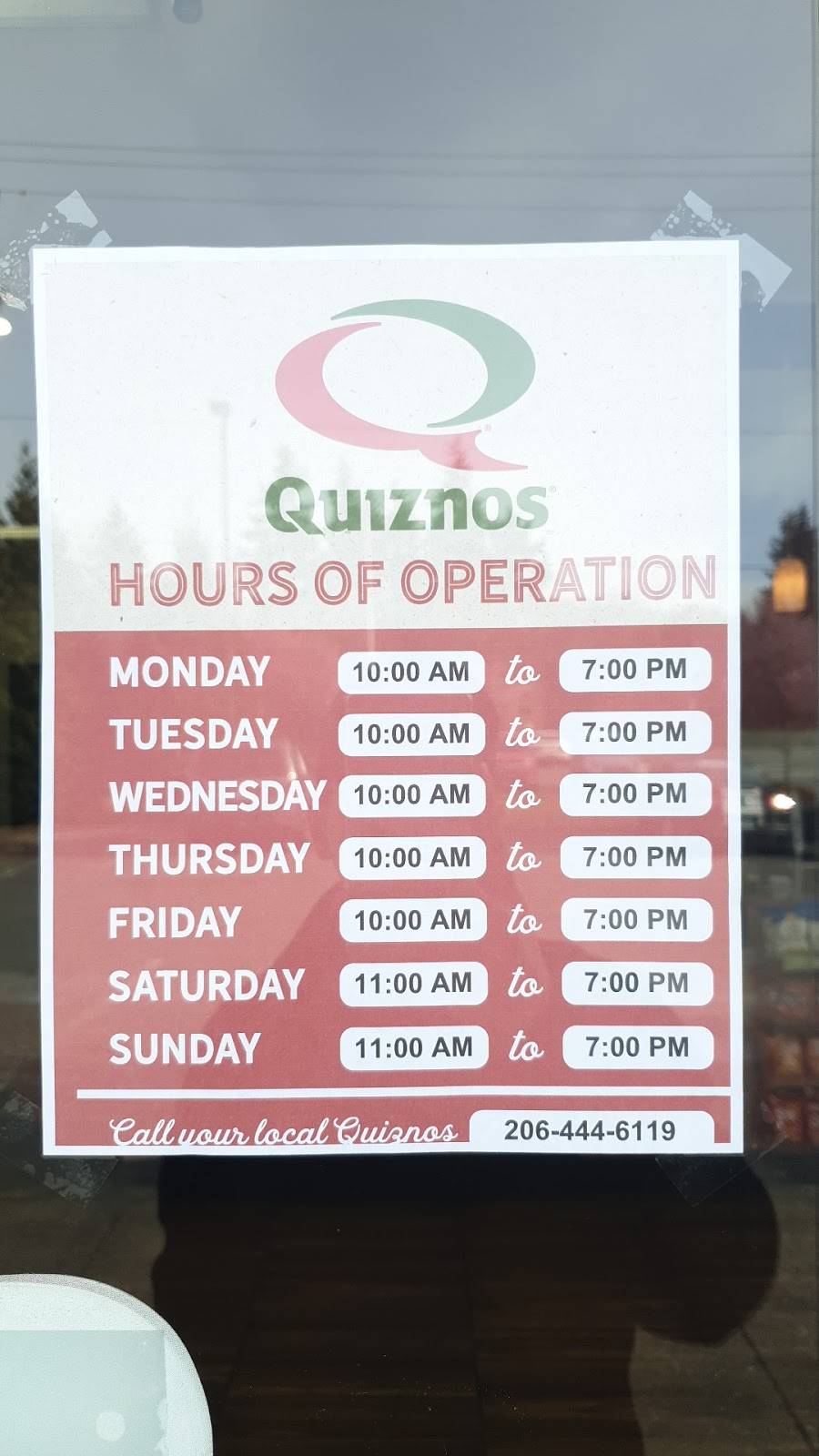 Quiznos | 13038 Interurban Ave S Ste 140, Tukwila, WA 98168, USA | Phone: (206) 444-6119