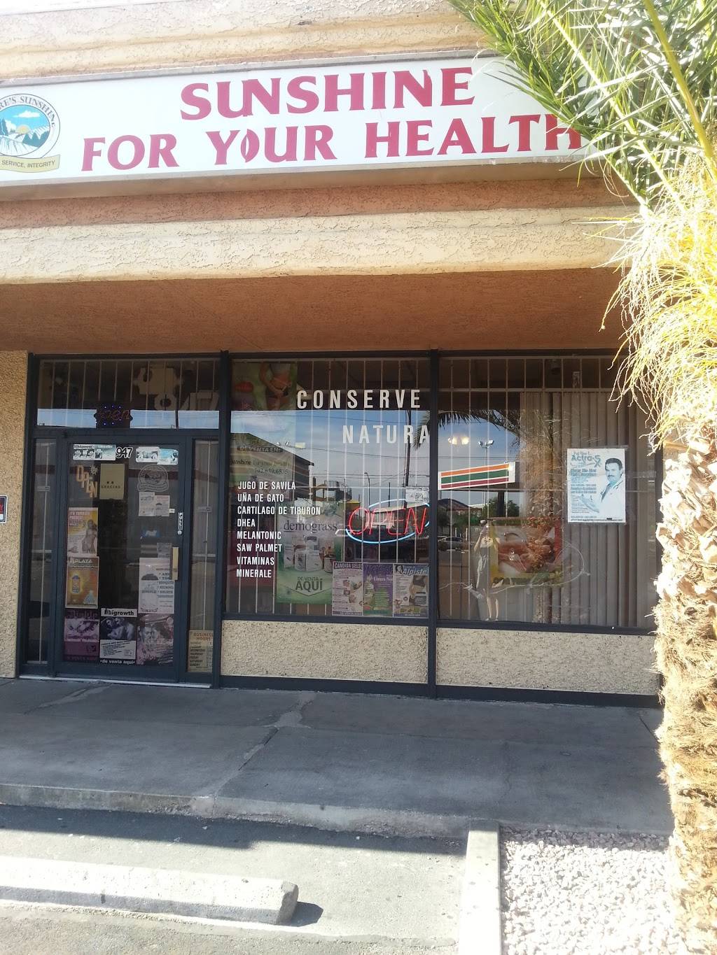 Sunshine For Your Health | 947 N Pecos Rd, Las Vegas, NV 89101, USA | Phone: (702) 639-6535