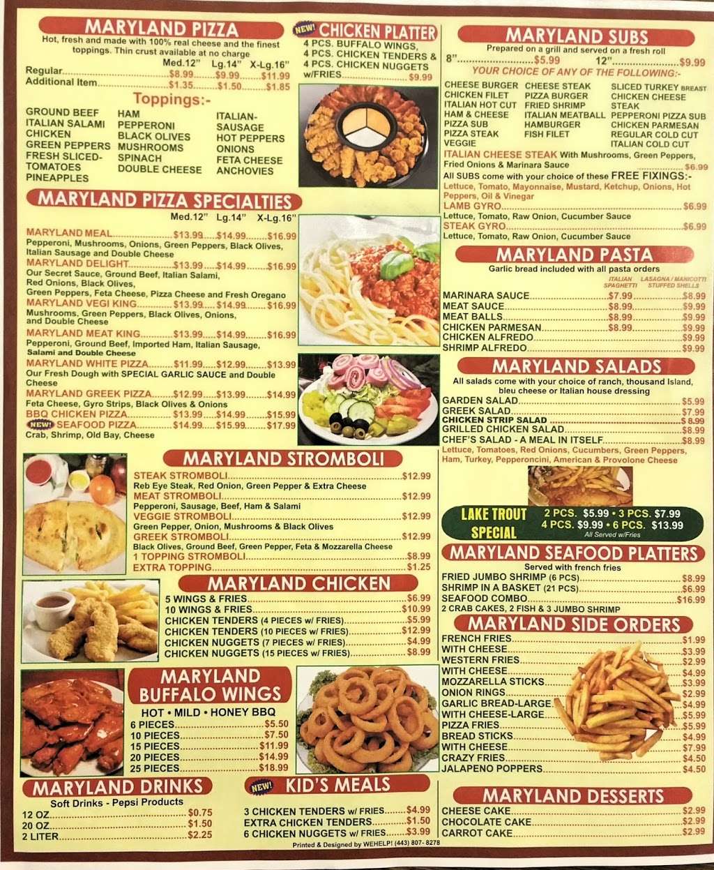 Maryland Pizza & Wings | 1953 W North Ave, Baltimore, MD 21217, USA | Phone: (410) 669-1333