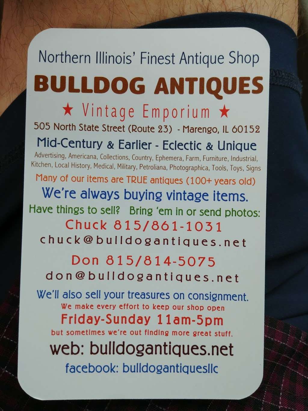 Bulldog Antiques | 505 N State St, Marengo, IL 60152, USA | Phone: (815) 814-5075