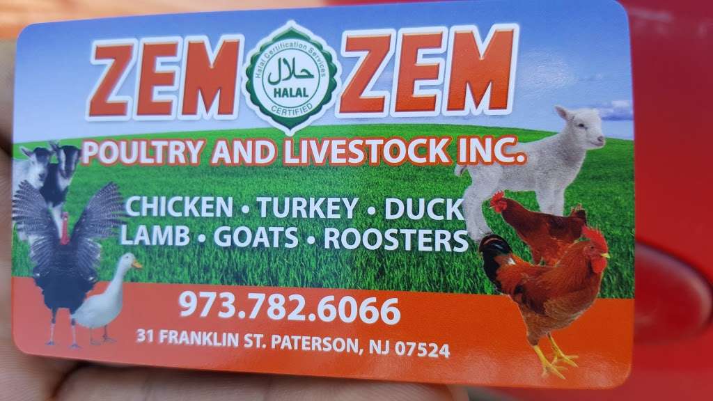 Zemzem Poultry & Lives Stock | 31 Franklin St, Paterson, NJ 07524, USA | Phone: (973) 782-6066