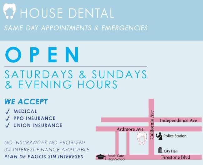 House Dental | 8617 California Ave, South Gate, CA 90280, USA | Phone: (323) 484-9599