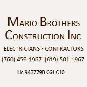 Mario Brothers Construction & Electric | 4350 Nautilus Way UNIT 1, Oceanside, CA 92056, USA | Phone: (760) 459-1967