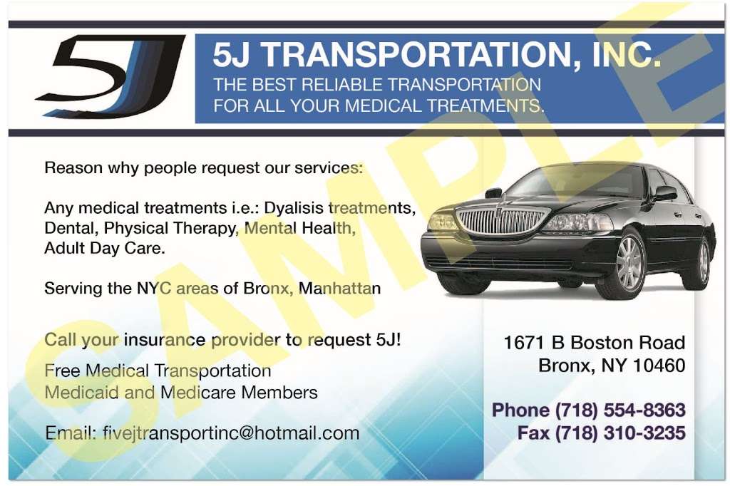 5J Transportation Inc | 1671 Boston Rd, Bronx, NY 10460, USA | Phone: (718) 554-8363