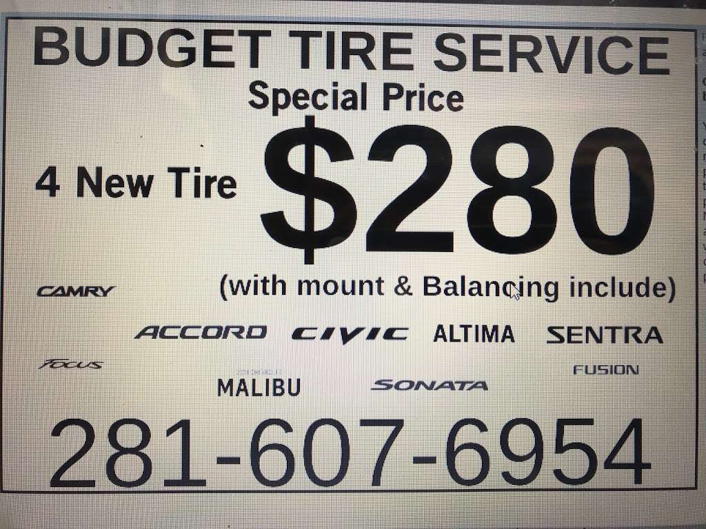 BUDGET TIRE SERVICE | 23720 Aldine Westfield Rd, Spring, TX 77373, USA | Phone: (713) 459-9357