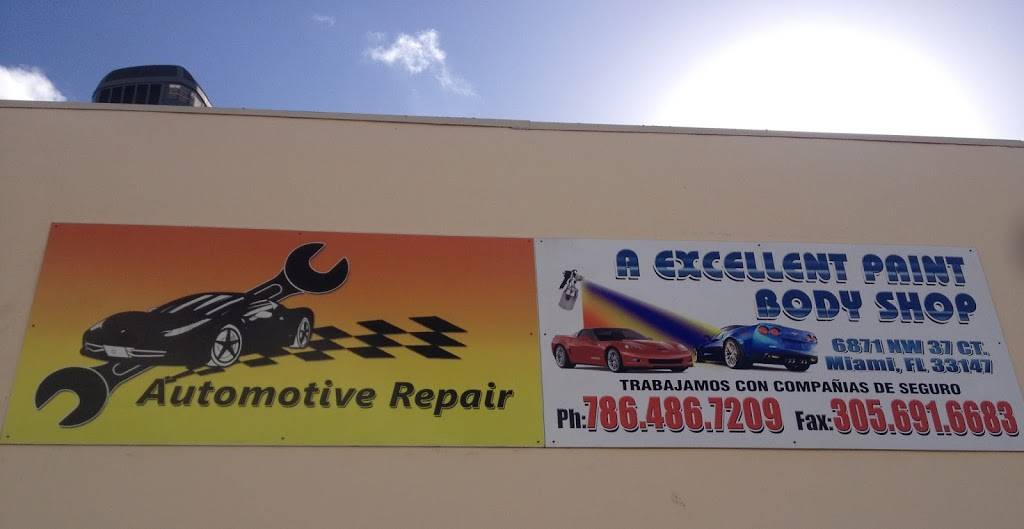 A Excellent Paint Body Shp Inc | 6871 NW 37th Ct, Miami, FL 33147 | Phone: (786) 486-7209