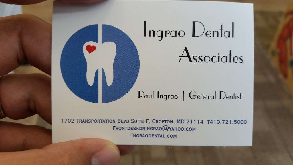 Ingrao Paul J DDS | 1702 Transportation Blvd F, Crofton, MD 21114, USA | Phone: (410) 721-5000