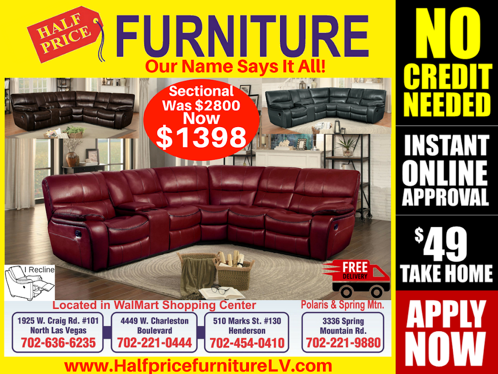 Half Price Furniture | 4449 W Charleston Blvd, Las Vegas, NV 89102, USA | Phone: (702) 221-0444