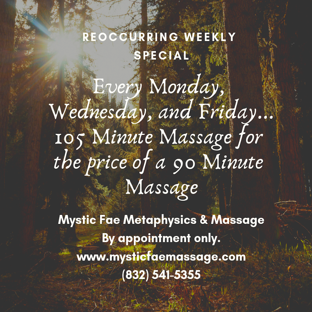 Mystic Fae Metaphysics & Massage | 4832 FM 2218 Rd Ste 108, Richmond, TX 77469 | Phone: (832) 541-5355