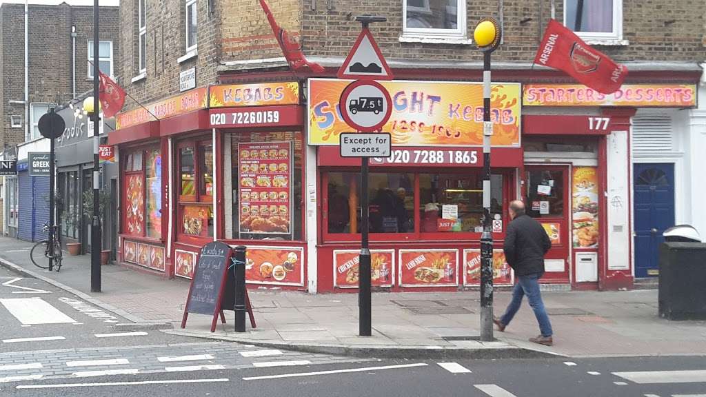 Sunlight Kebab | 177 Blackstock Rd, Highbury East, London N5 2LL, UK | Phone: 020 7288 1865