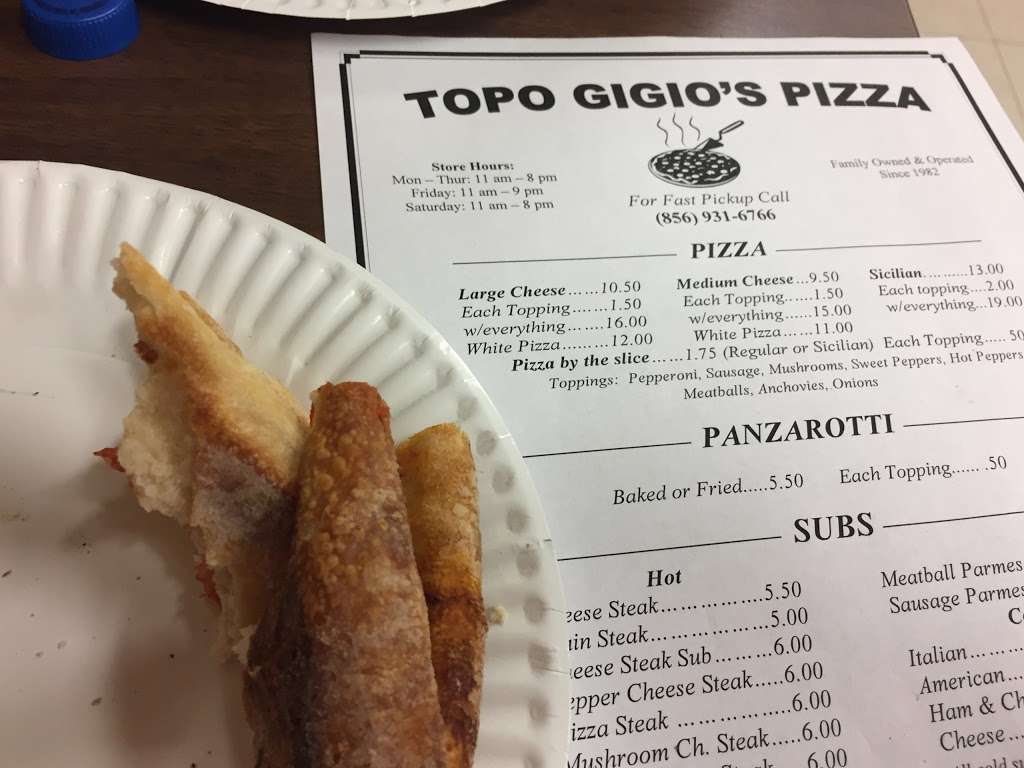 Topo Gigio Pizza | 984 Creek Rd, Bellmawr, NJ 08031, USA | Phone: (856) 931-6766