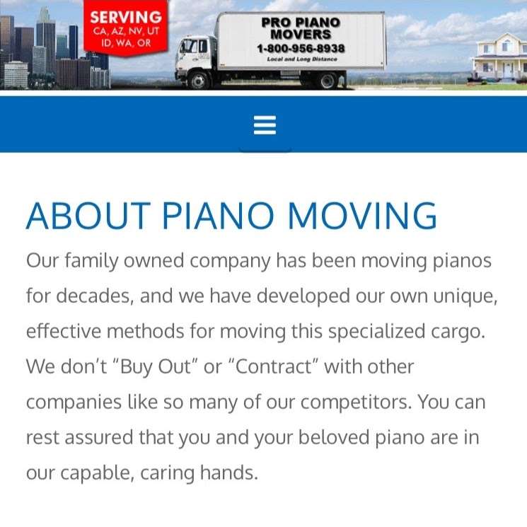 Pro Piano Movers | 4080 Pedley Rd, Riverside, CA 92509, USA | Phone: (951) 270-1910