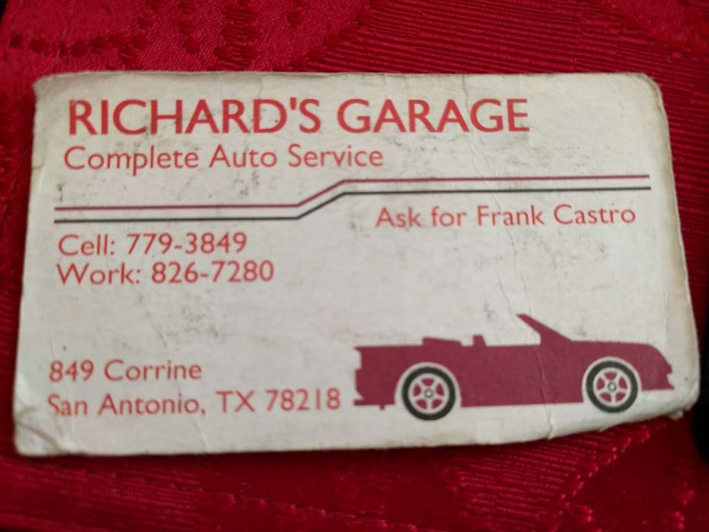 Richards Garage | 849 Corinne Dr, San Antonio, TX 78218, USA | Phone: (210) 826-7280