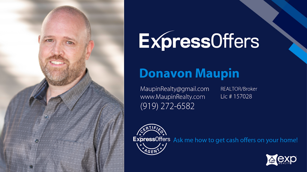Donavon Maupin - eXp Realty | 117 E Dynasty Dr, Cary, NC 27513, USA | Phone: (919) 272-6582
