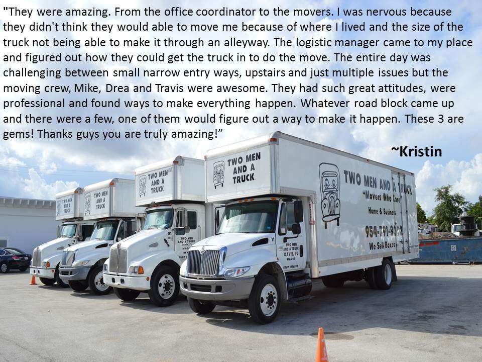 Two Men and a Truck | 5850 Orange Dr, Davie, FL 33314, USA | Phone: (954) 960-7884