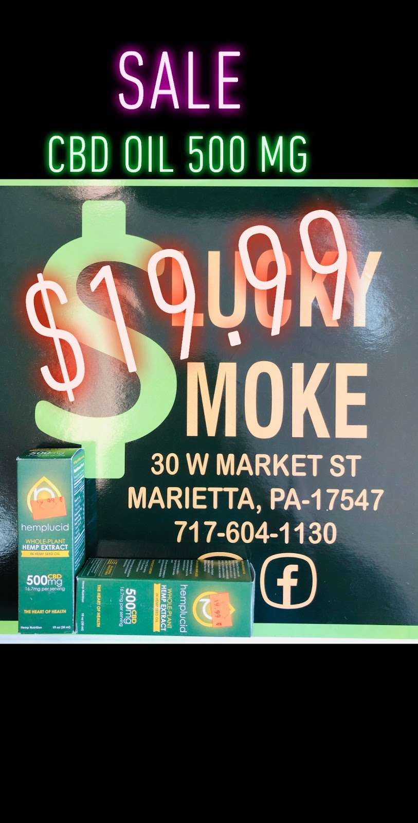 Lucky Smoke | 30 W Market St, Marietta, PA 17547, USA | Phone: (717) 604-1130