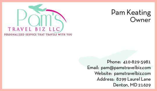 Pams Travel Biz LLC | 8299 Laurel Ln, Denton, MD 21629 | Phone: (410) 829-5981