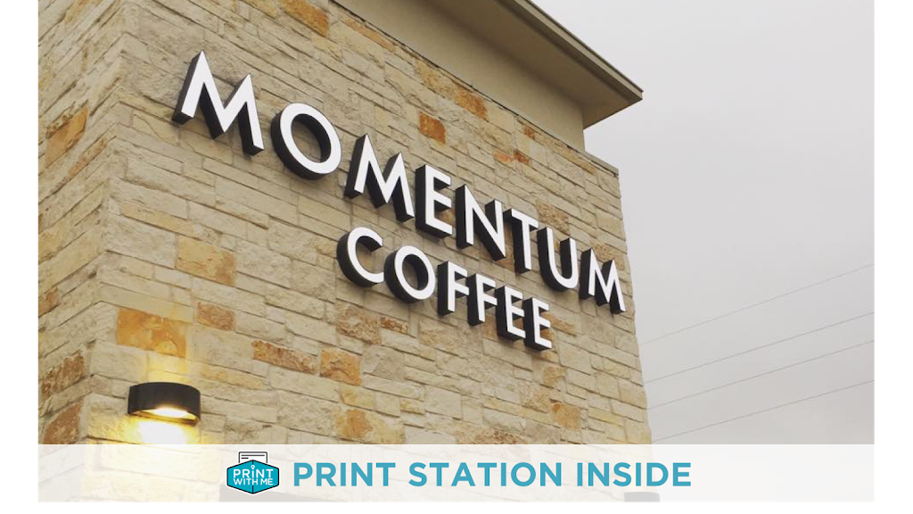 PrintWithMe Print Kiosk at Momentum Coffee | 3555 Rayford Rd #10, Spring, TX 77386, USA | Phone: (773) 797-2118