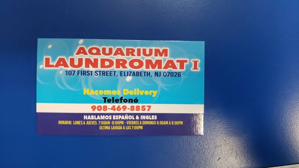 Aquarium Laundromart I | 107 1st St, Elizabeth, NJ 07206, USA | Phone: (908) 469-8857