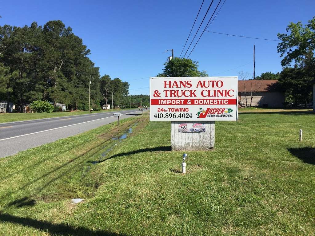Hans Auto & Truck Clinic Inc | 8861 Bi State Blvd, Delmar, MD 21875, USA | Phone: (410) 896-4024