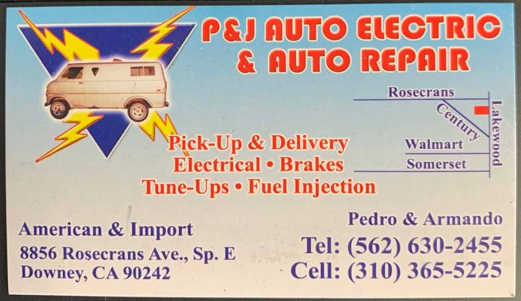P&J Auto Electric & Auto Repair | 8856 Rosecrans Ave # E, Downey, CA 90242, USA | Phone: (562) 630-2455