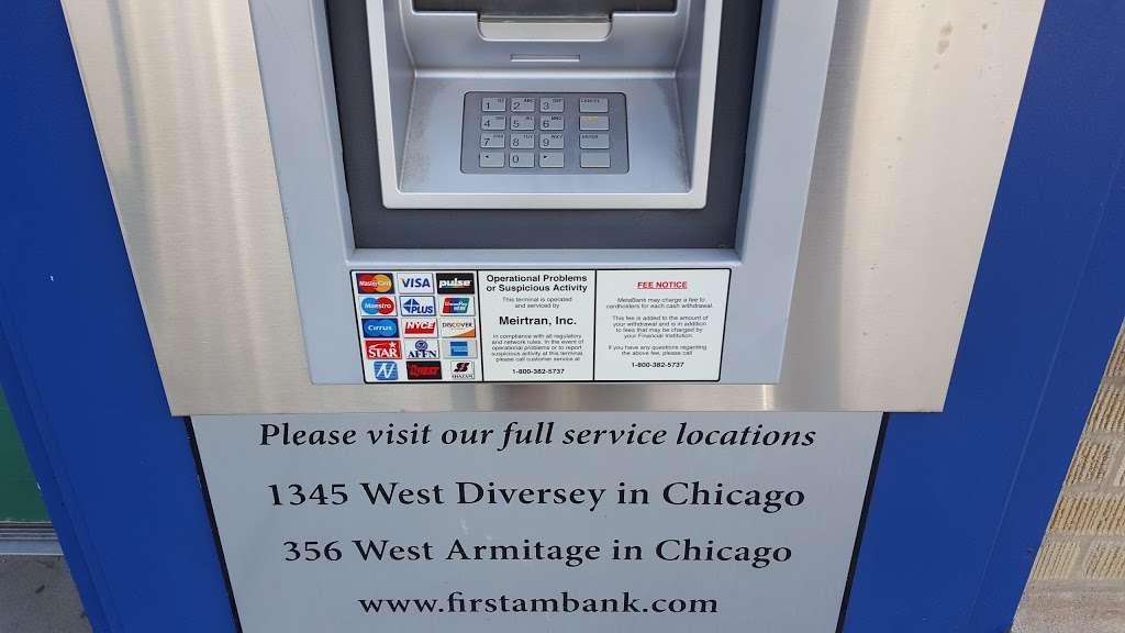 First American Bank ATM | 1153 W Addison St, Chicago, IL 60613, USA | Phone: (847) 586-2101