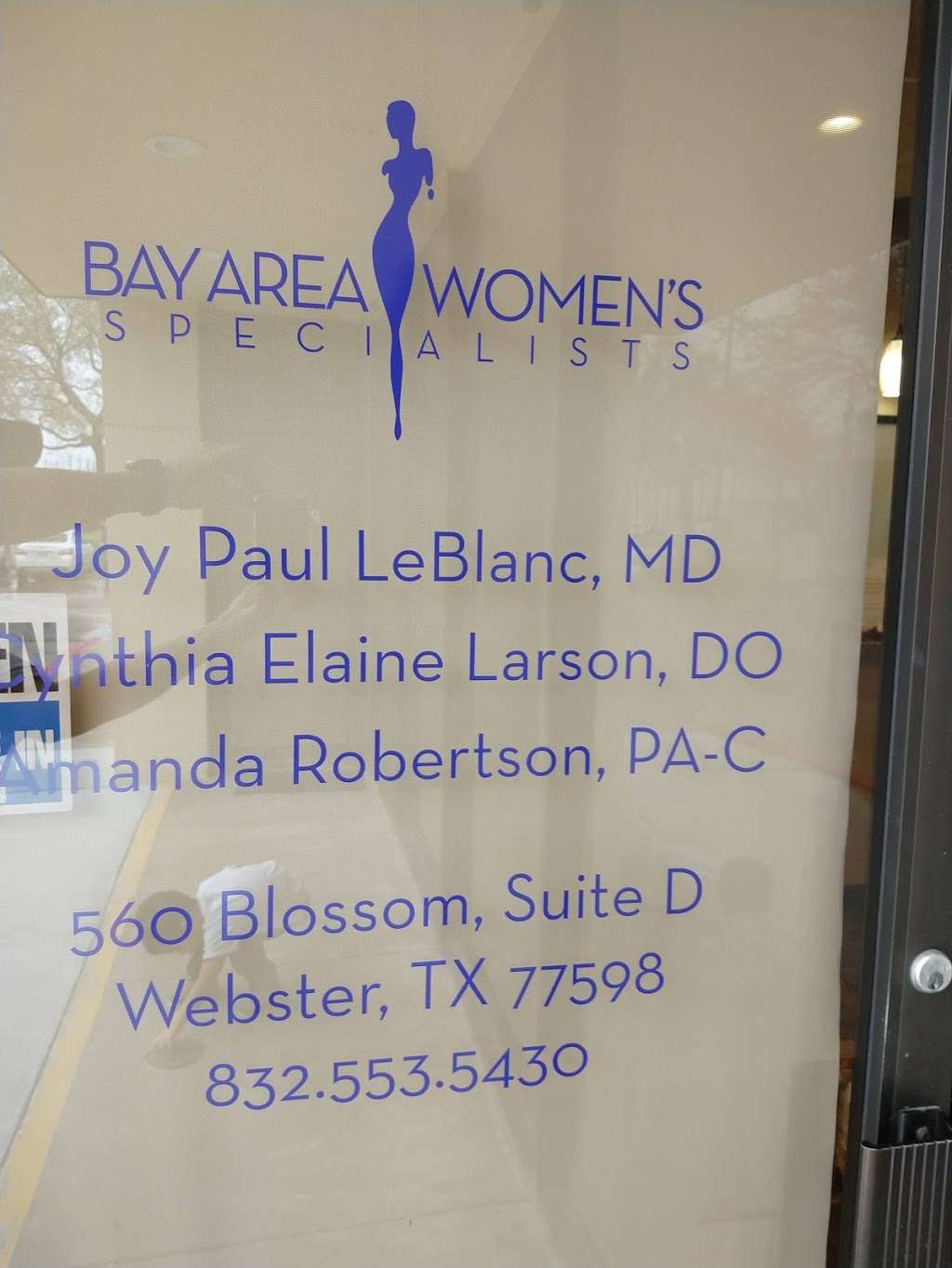 Bay Area Womens Specialists | 560 Blossom St suite d, Webster, TX 77598, USA | Phone: (832) 553-5430