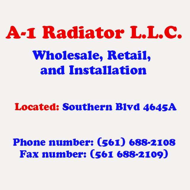 A1 Radiator | 4645 Southern Blvd, West Palm Beach, FL 33415, USA | Phone: (561) 688-2108