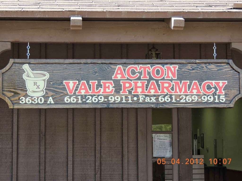 Acton Vale Pharmacy | 3630 Smith Ave, Acton, CA 93510, USA | Phone: (661) 269-9911
