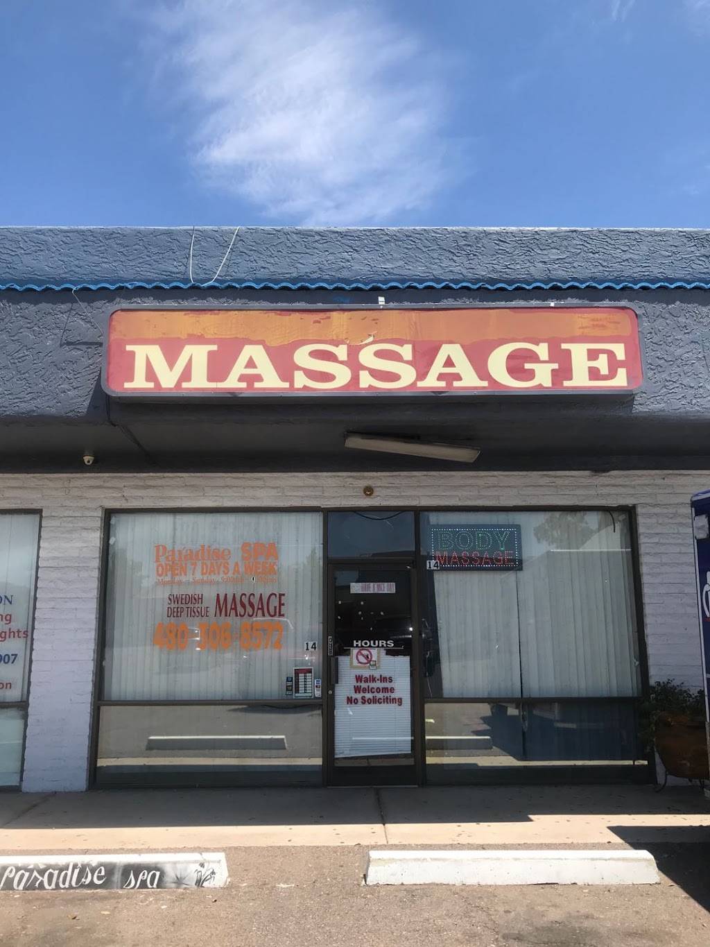 Paradise Massage Spa Asian Open | 502 S Dobson Rd Suite #14, Mesa, AZ 85202, USA | Phone: (480) 306-8572